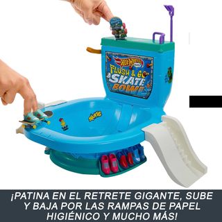 ✨ - Hot Wheels Skate Flush & Go Bowl, Set de Juego