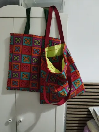Bolsa de tela con estampado panot de Barcelona 
