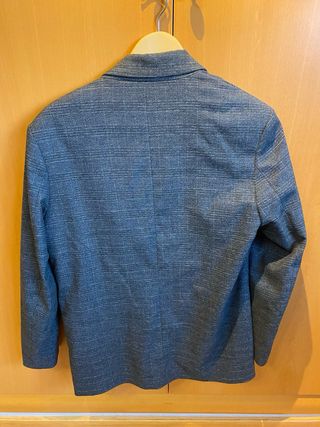 Americana Zara Gris Cuadros