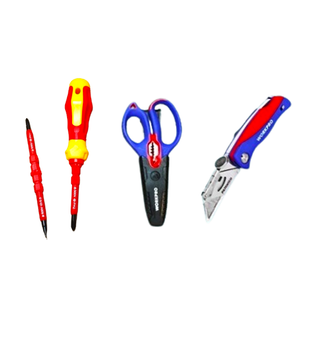Destornillador electricis.+Tijeras y Cúter WORKPRO