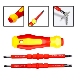 Destornillador electricis.+Tijeras y Cúter WORKPRO