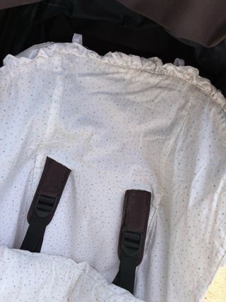 Saco para silla de paseo blanco y rosa