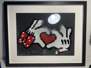 Cuadro Hama Mickey Corazón 52x42cm