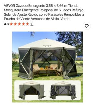 Gazebo VEVOR 3,66x3,66m, ideale per campisti