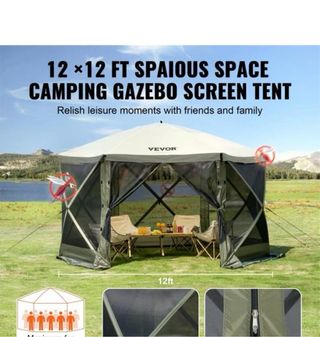 Gazebo VEVOR 3,66x3,66m, ideale per campisti