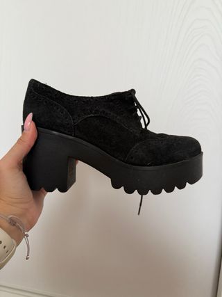 Mocasines negros plataforma