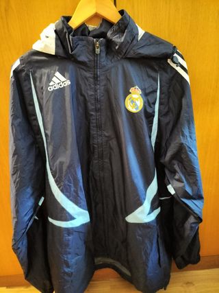 Cortavientos Real Madrid Adidas Azul match worn