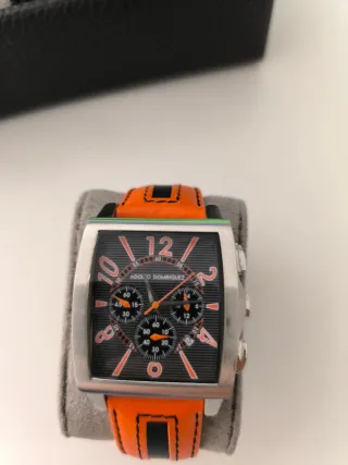 Reloj Adolfo Domínguez Negro Naranja