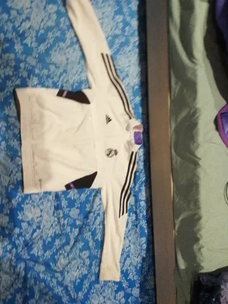 Sudadera Real Madrid Adidas Cremallera Blanca