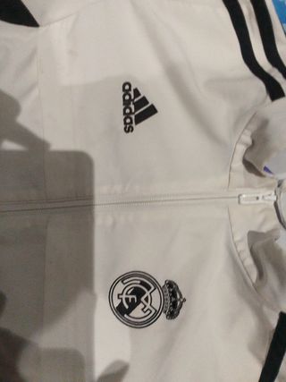 Sudadera Real Madrid Adidas Cremallera Blanca