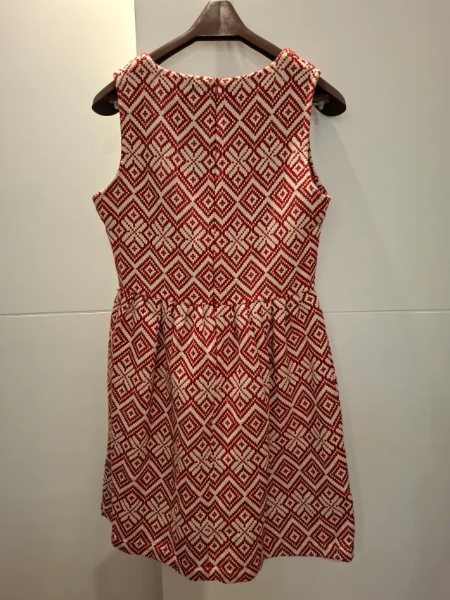 Vestido Mujer Rojo y Blanco