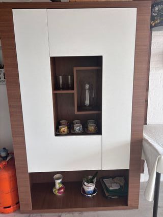 Vitrina decorativa con almacenaje