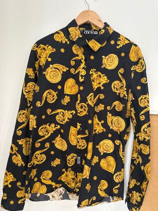 Camisa Versace Jeans Couture Negra y Dorada