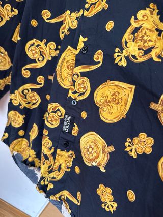 Camisa Versace Jeans Couture Negra y Dorada