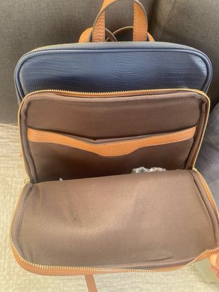 Mochila Parfois Azul oscuro, Marrón, para Portátil