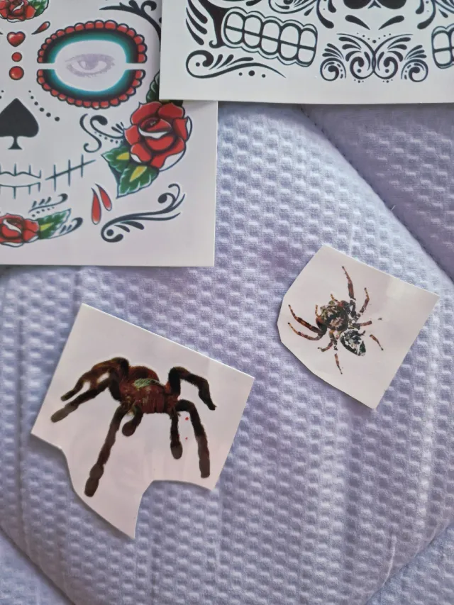 Tatuajes Temporales Halloween Calavera Araña