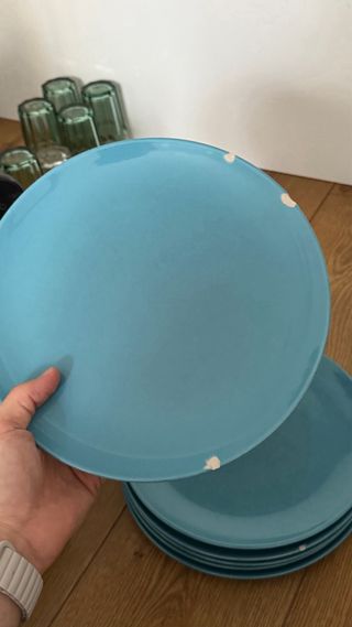Vajilla Ikea Azul Porcelana