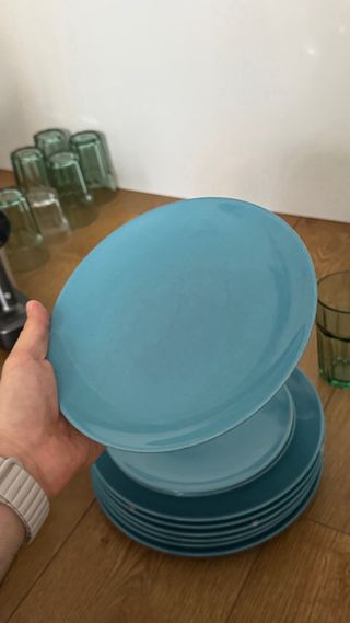 Vajilla Ikea Azul Porcelana