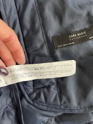 Cazadora azul Zara capucha Talla M