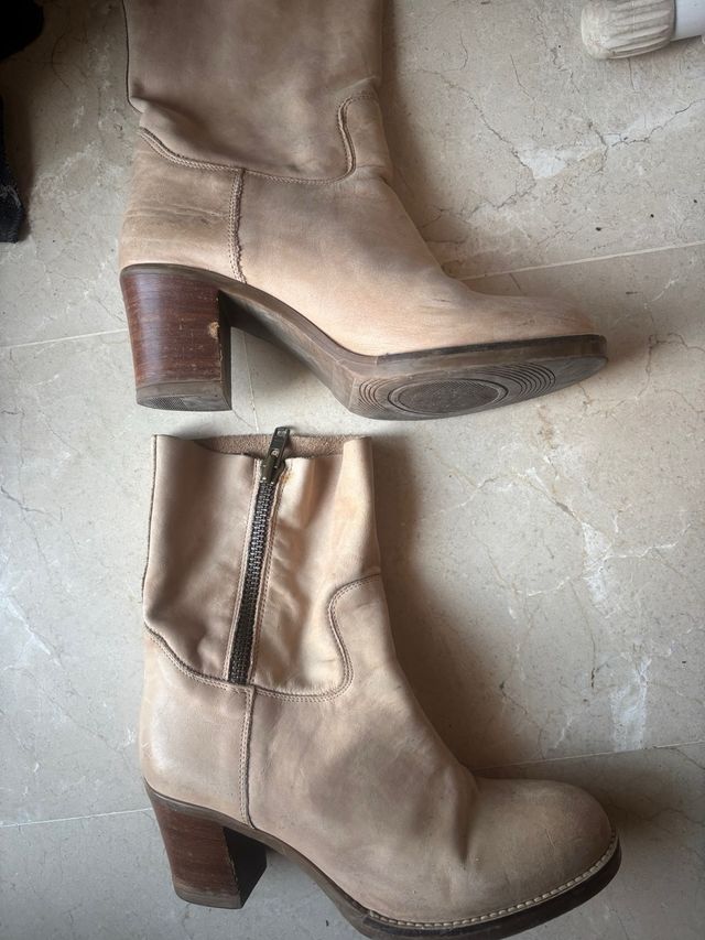 Botines piel Manfield Talla 42 Beige