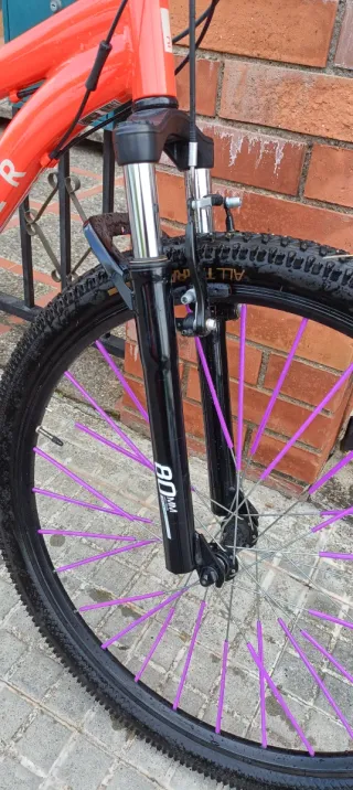 Bicicleta Montaña Niño Rockrider Roja