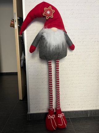 Elfo di Natale Gigante Stoffa Decorazione