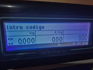 Báscula Epelsa EUROSCALE con ticket y pegatinas.