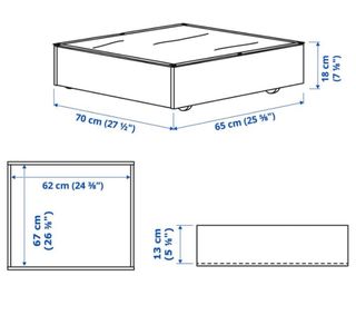 Cajón de cama blanco Ikea