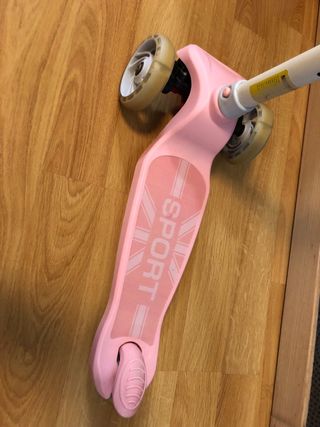 Patinete rosa IMMEK 3 ruedas con destellos LED