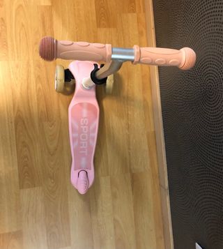 Patinete rosa IMMEK 3 ruedas con destellos LED