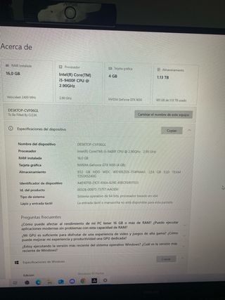 PC Gaming Negro con RGB