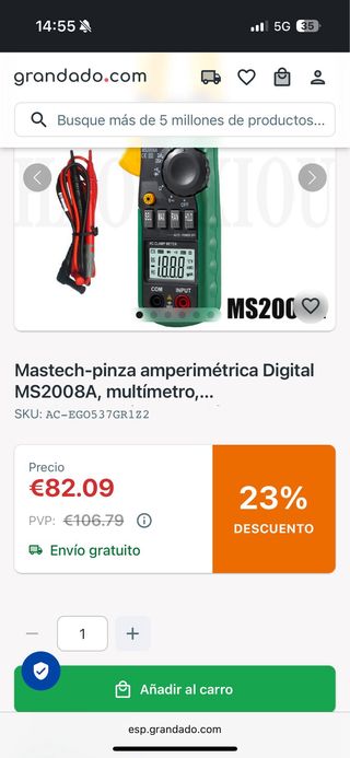 Pinza Amperimétrica Mastech MS2008A