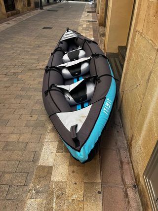 Kayak inflable + 2 palas itiwit + 4 chalecos + inf