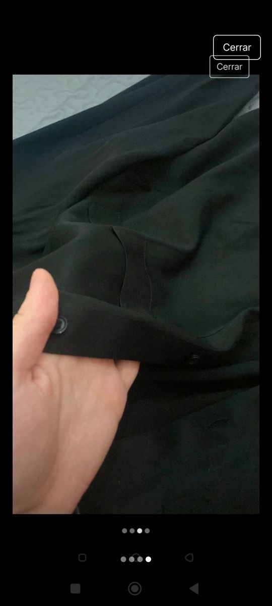 Camisa Larga Mujer Negra