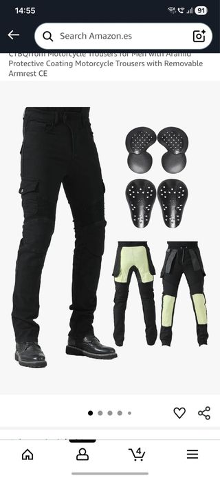 Pantalones Moto CTBQiTom Hombre Negro