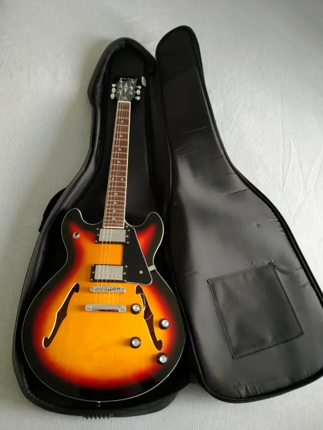 Funda acolchada para guitarra de semicaja