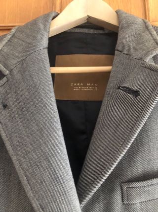 Abrigo largo Zara Man gris Talla M