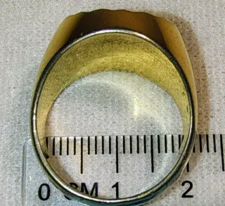 Anillo sello plata oro Reina Victoria