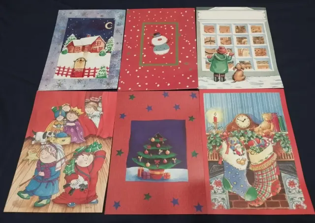 12 TARJETAS NAVIDEÑAS CON 12 SOBRES Y SIN TEXTO