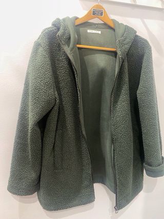Oysho Chaquetón Verde con Capucha
