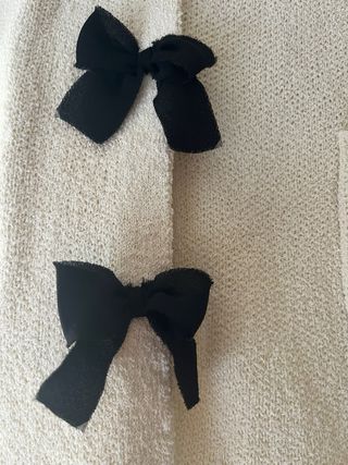 Chaqueta Zara Blanca Punto XL Lazos