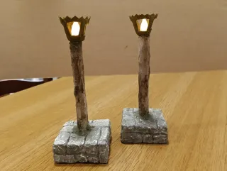 2 Antorchas Belén de 16cm de altura.