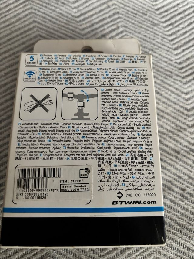 Ciclocomputador Btwin 120 Inalámbrico