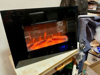 Chimenea eléctrica 2000W negra