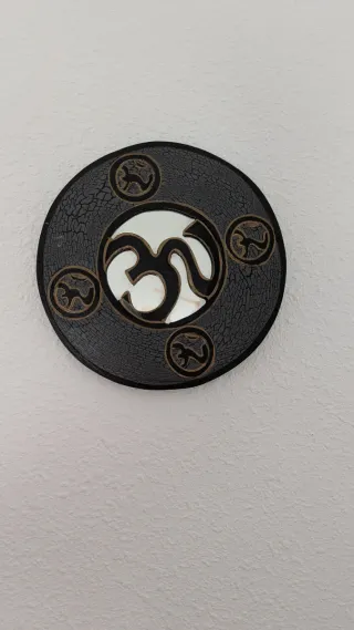 Espejo Decorativo OM Madera y Cristal