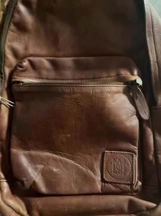 Mochila Cuero Vintage Mani Marrón