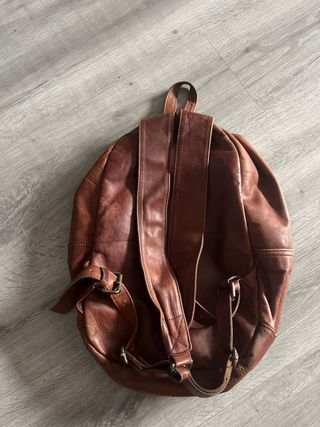 Mochila Cuero Vintage Mani Marrón