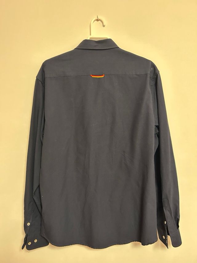 Camisa Spagnolo Hombre Talla M Azul Marino