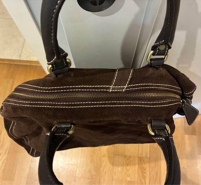 Bolso Purificación García Marrón Ante