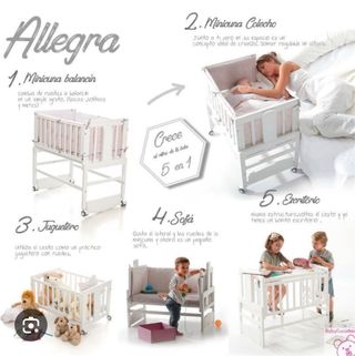 Minicuna colecho Allegra 5 en 1 convertible